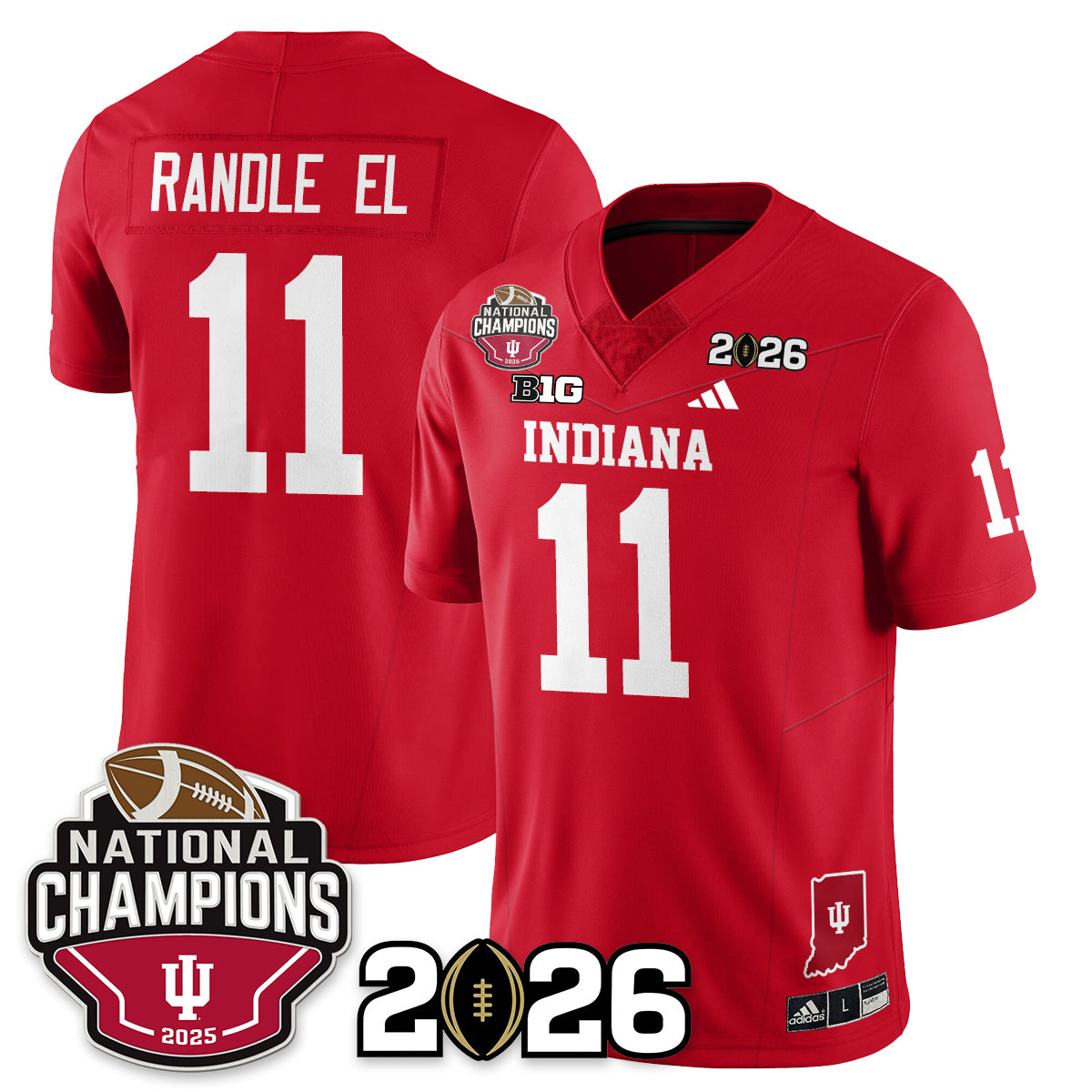 Indiana Hoosiers Vapor Limited Football Jersey V3 - 2025 National Champions - All Stitched