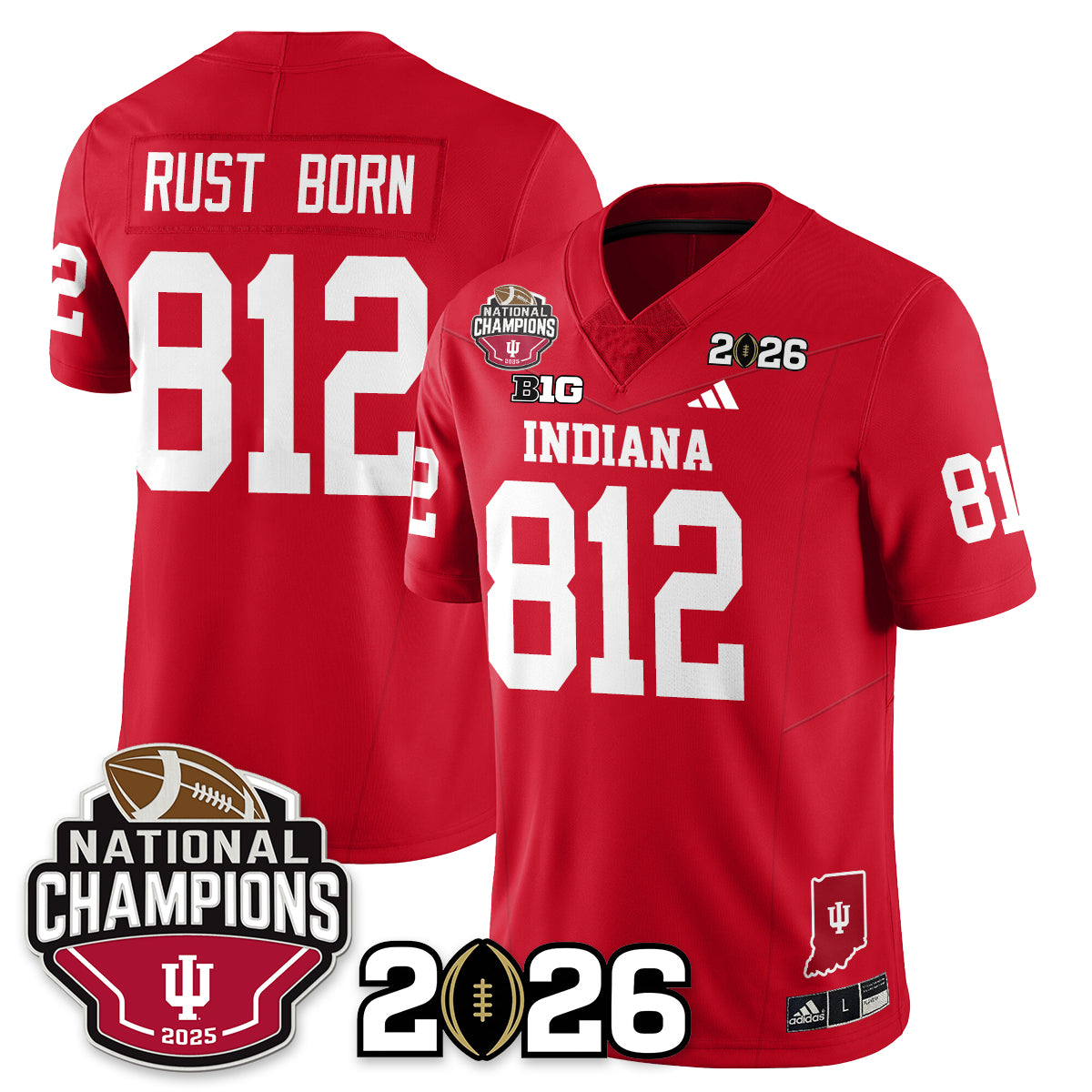 Indiana Hoosiers Vapor Limited Football Jersey V3 - 2025 National Champions - All Stitched