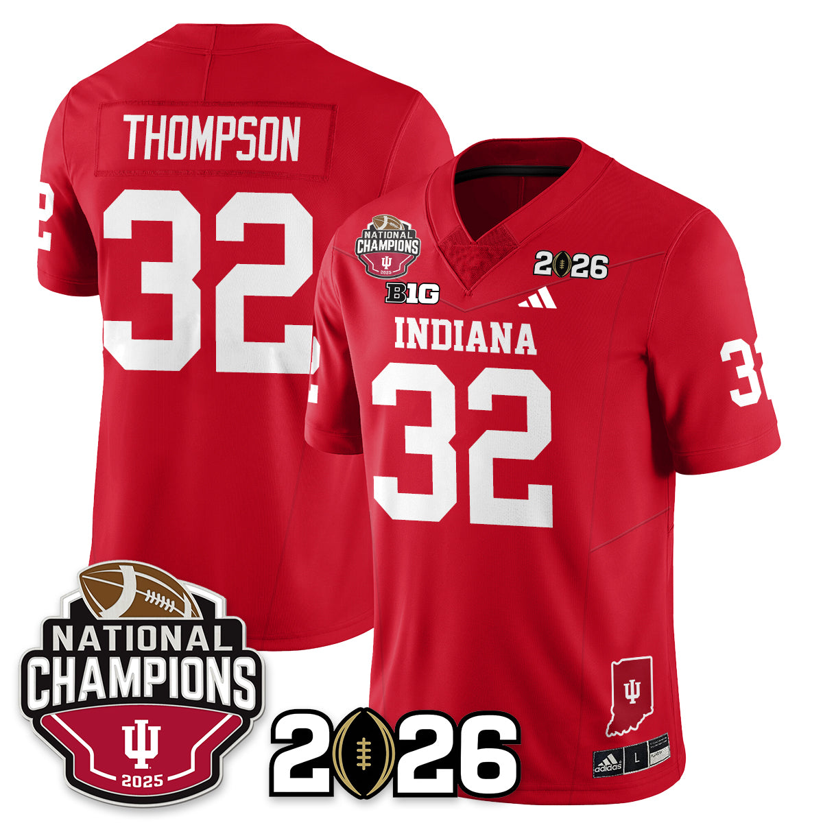 Indiana Hoosiers Vapor Limited Football Jersey V3 - 2025 National Champions - All Stitched