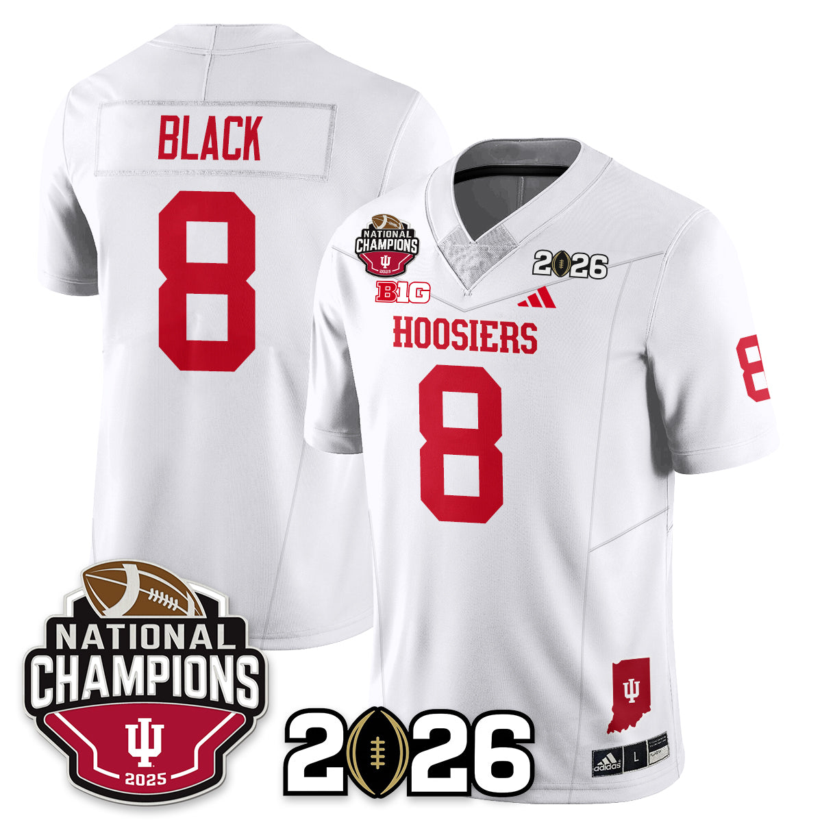 Indiana Hoosiers Vapor Limited Football Jersey V3 - 2025 National Champions - All Stitched