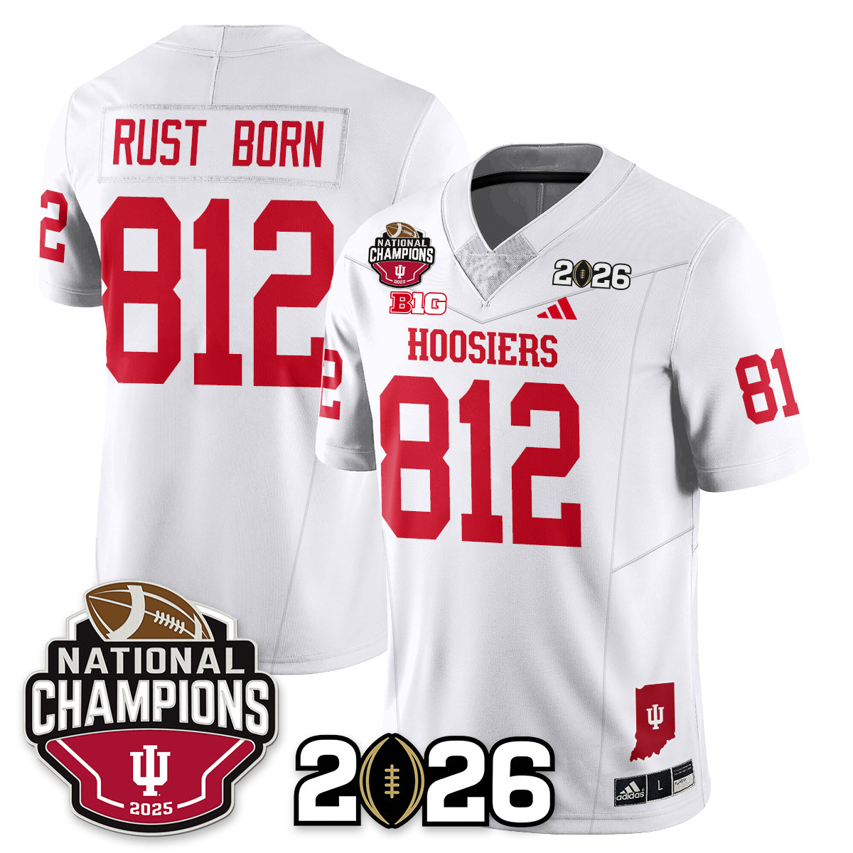 Indiana Hoosiers Vapor Limited Football Jersey V3 - 2025 National Champions - All Stitched