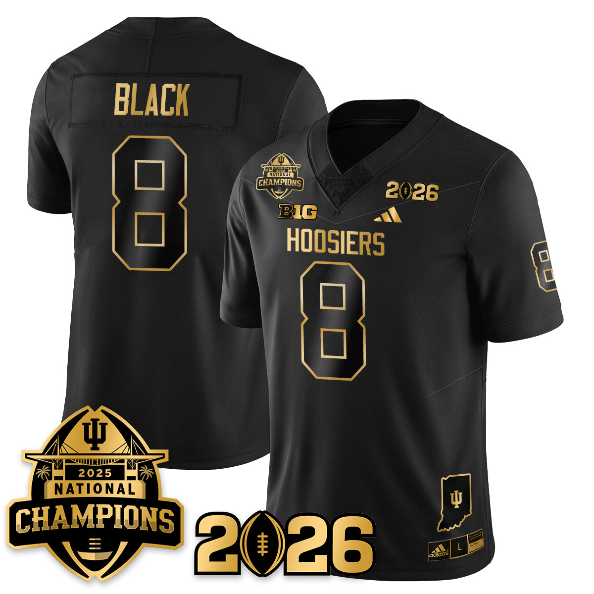 Indiana Hoosiers Vapor Limited Football Jersey V2 - 2025 National Champions - All Stitched