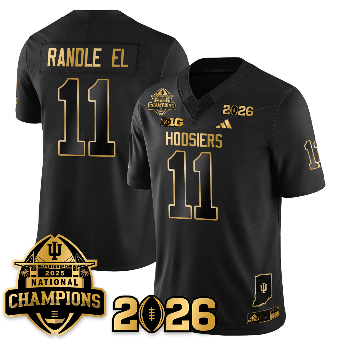Indiana Hoosiers Vapor Limited Football Jersey V2 - 2025 National Champions - All Stitched