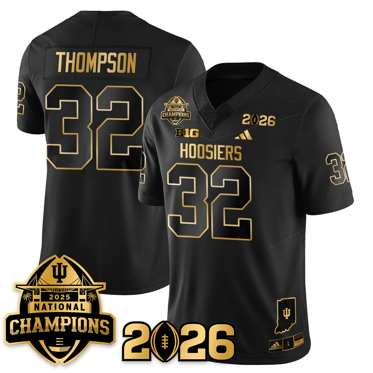 Indiana Hoosiers Vapor Limited Football Jersey V2 - 2025 National Champions - All Stitched