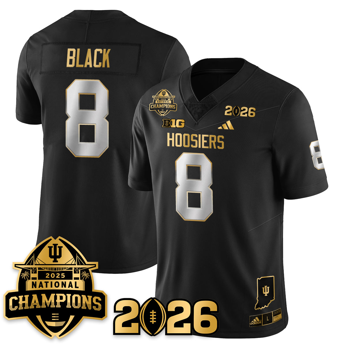 Indiana Hoosiers Vapor Limited Football Jersey V2 - 2025 National Champions - All Stitched