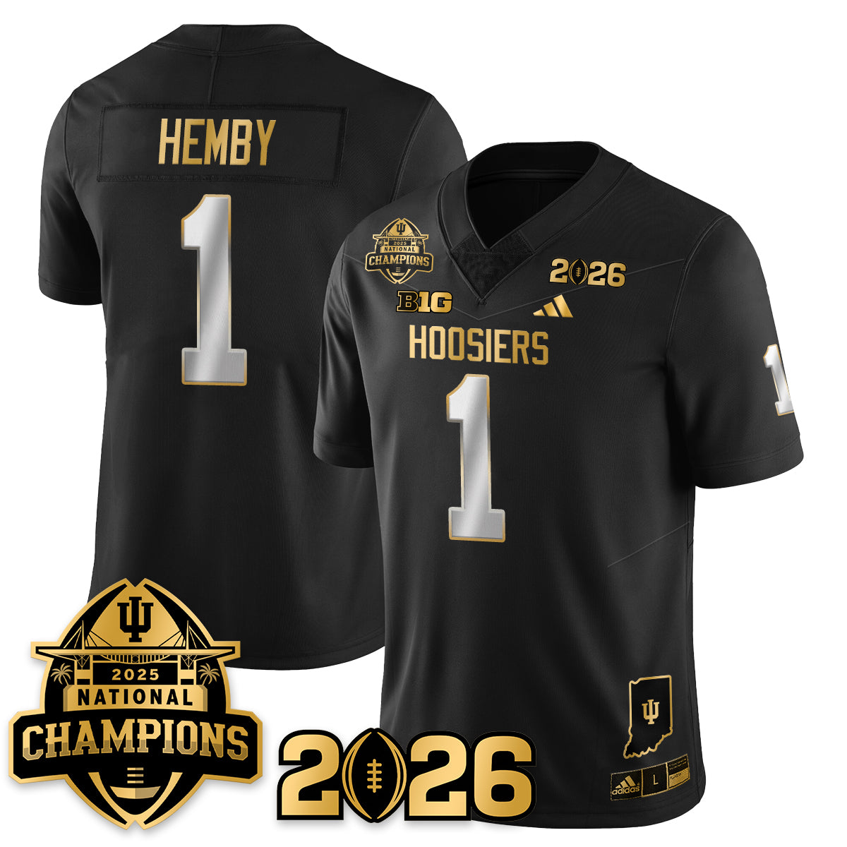 Indiana Hoosiers Vapor Limited Football Jersey V2 - 2025 National Champions - All Stitched
