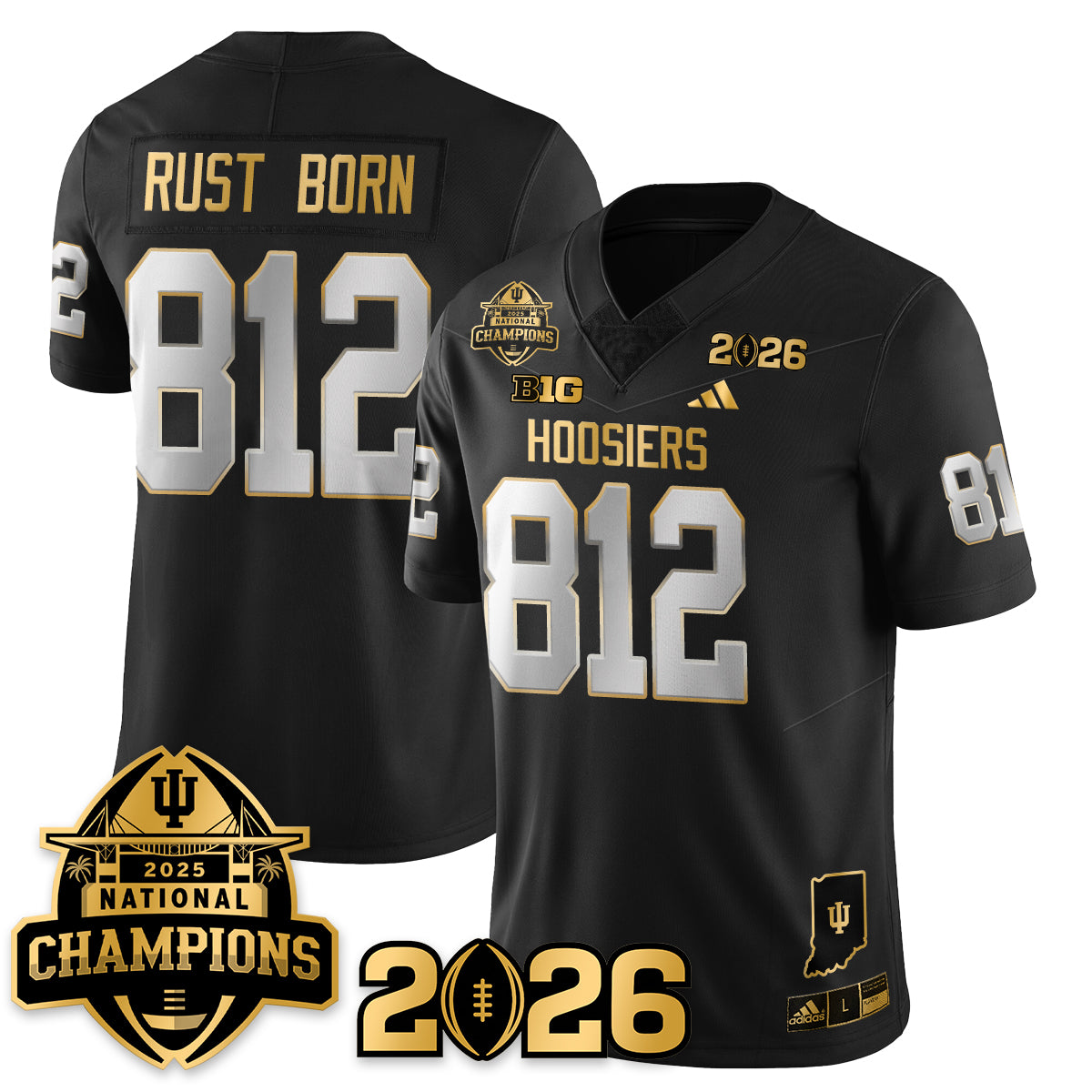 Indiana Hoosiers Vapor Limited Football Jersey V2 - 2025 National Champions - All Stitched