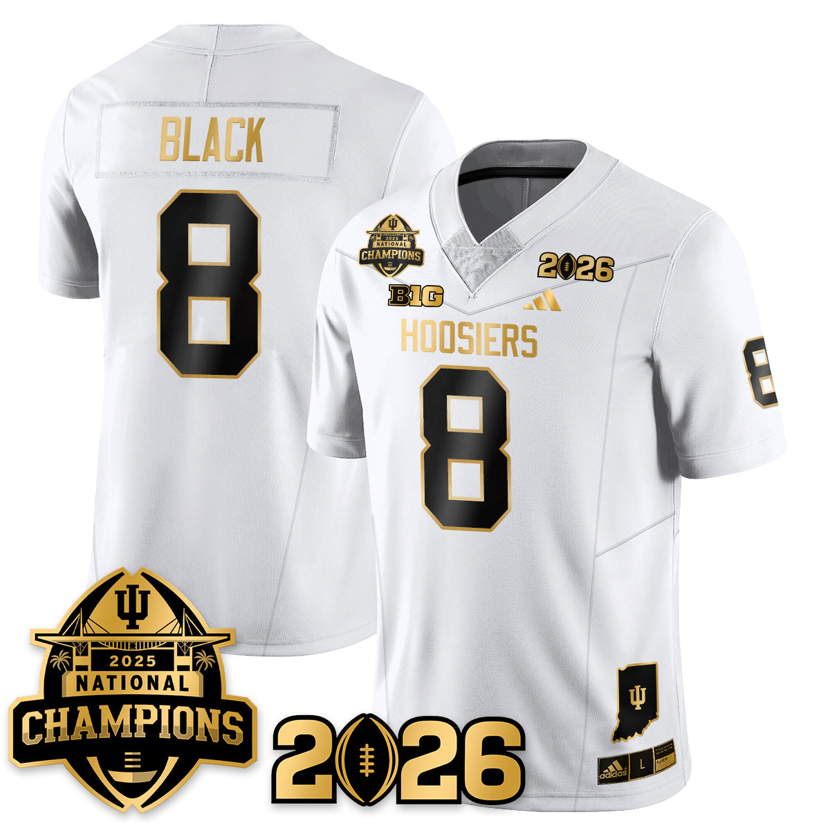 Indiana Hoosiers Vapor Limited Football Jersey V2 - 2025 National Champions - All Stitched
