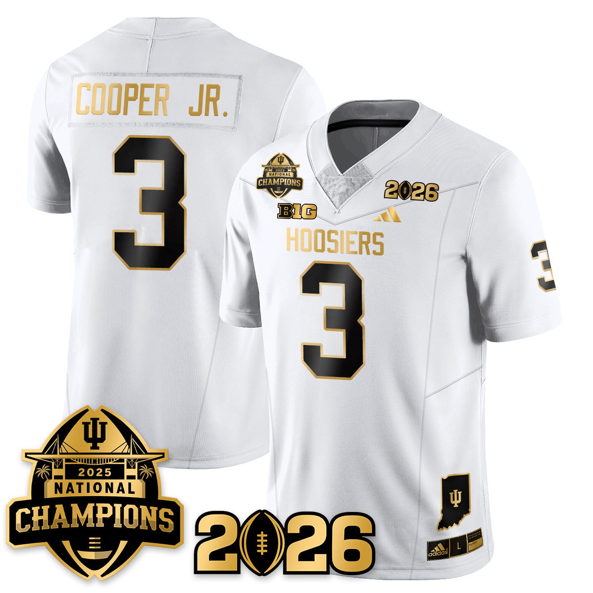 Indiana Hoosiers Vapor Limited Football Jersey V2 - 2025 National Champions - All Stitched