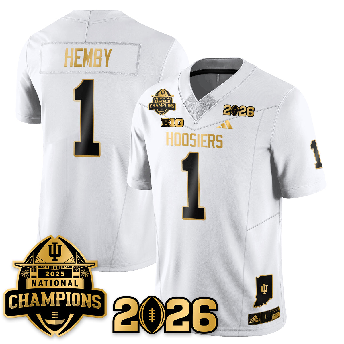 Indiana Hoosiers Vapor Limited Football Jersey V2 - 2025 National Champions - All Stitched