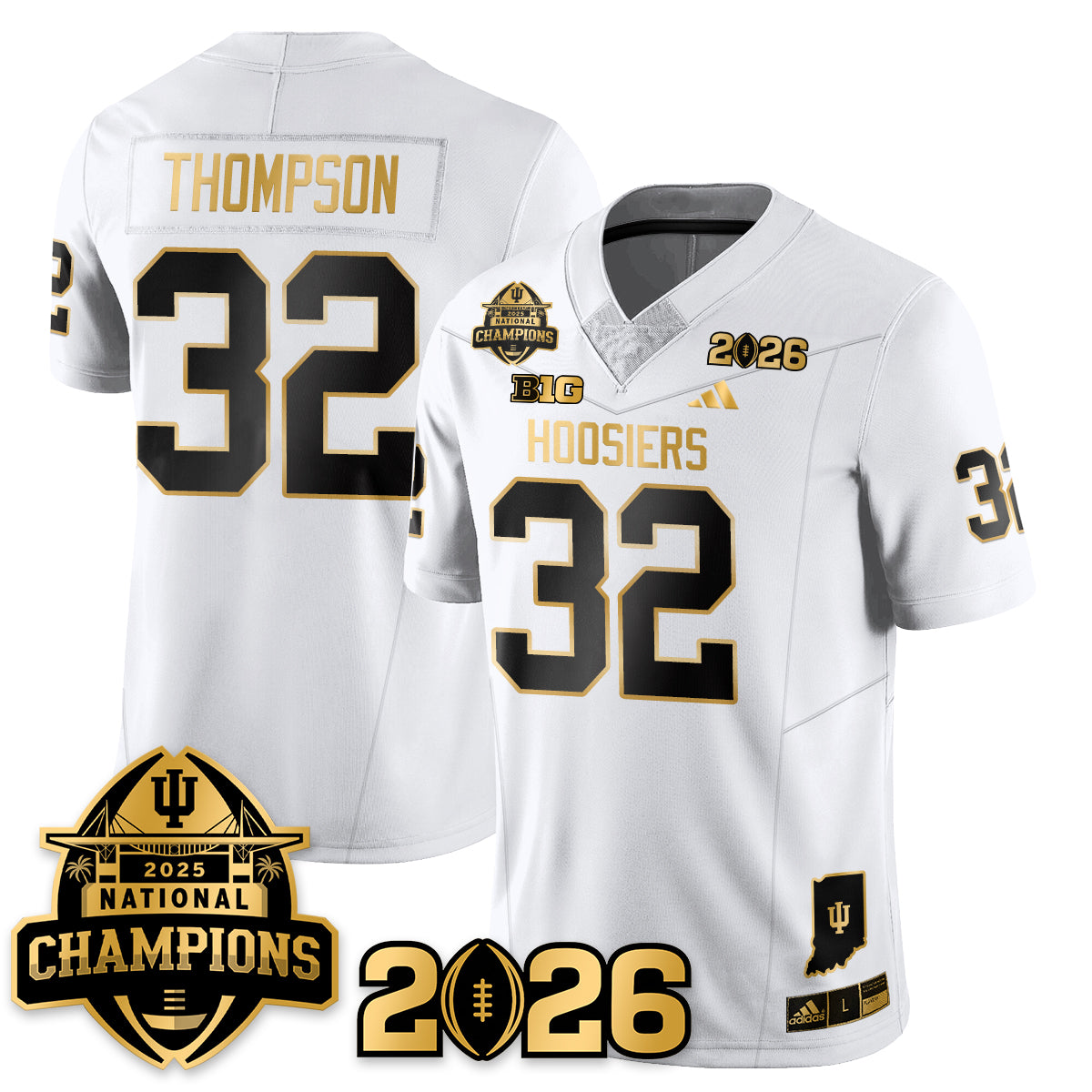 Indiana Hoosiers Vapor Limited Football Jersey V2 - 2025 National Champions - All Stitched