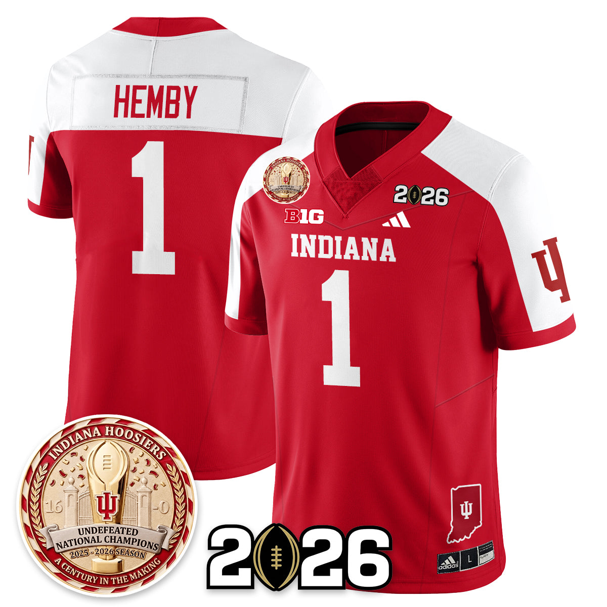 Indiana Hoosiers Vapor Limited Football Jersey V4 - 2025 National Champions - All Stitched