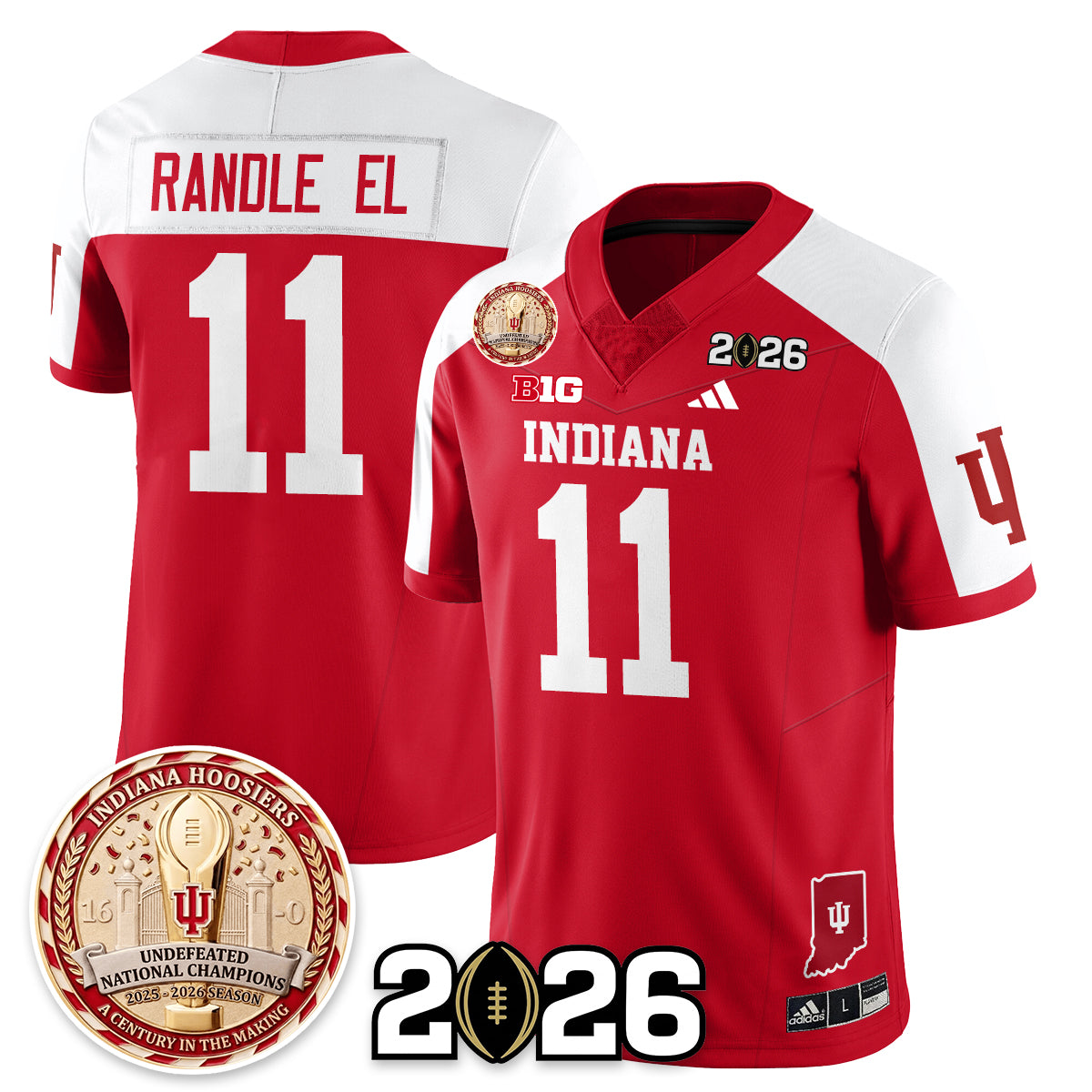 Indiana Hoosiers Vapor Limited Football Jersey V4 - 2025 National Champions - All Stitched
