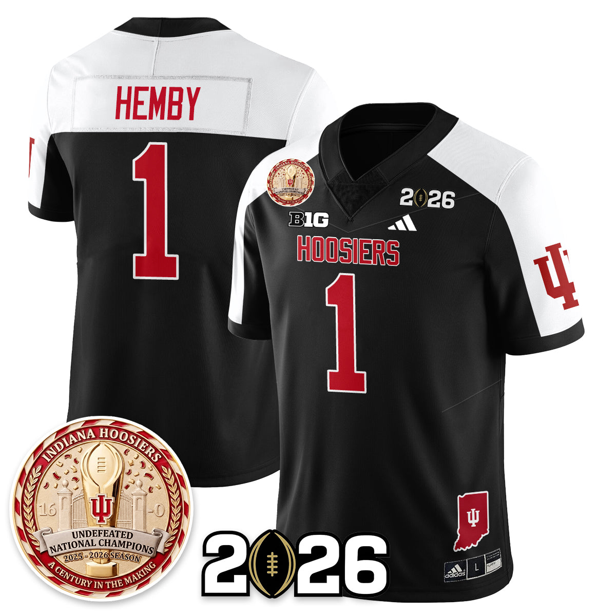 Indiana Hoosiers Vapor Limited Football Jersey V4 - 2025 National Champions - All Stitched