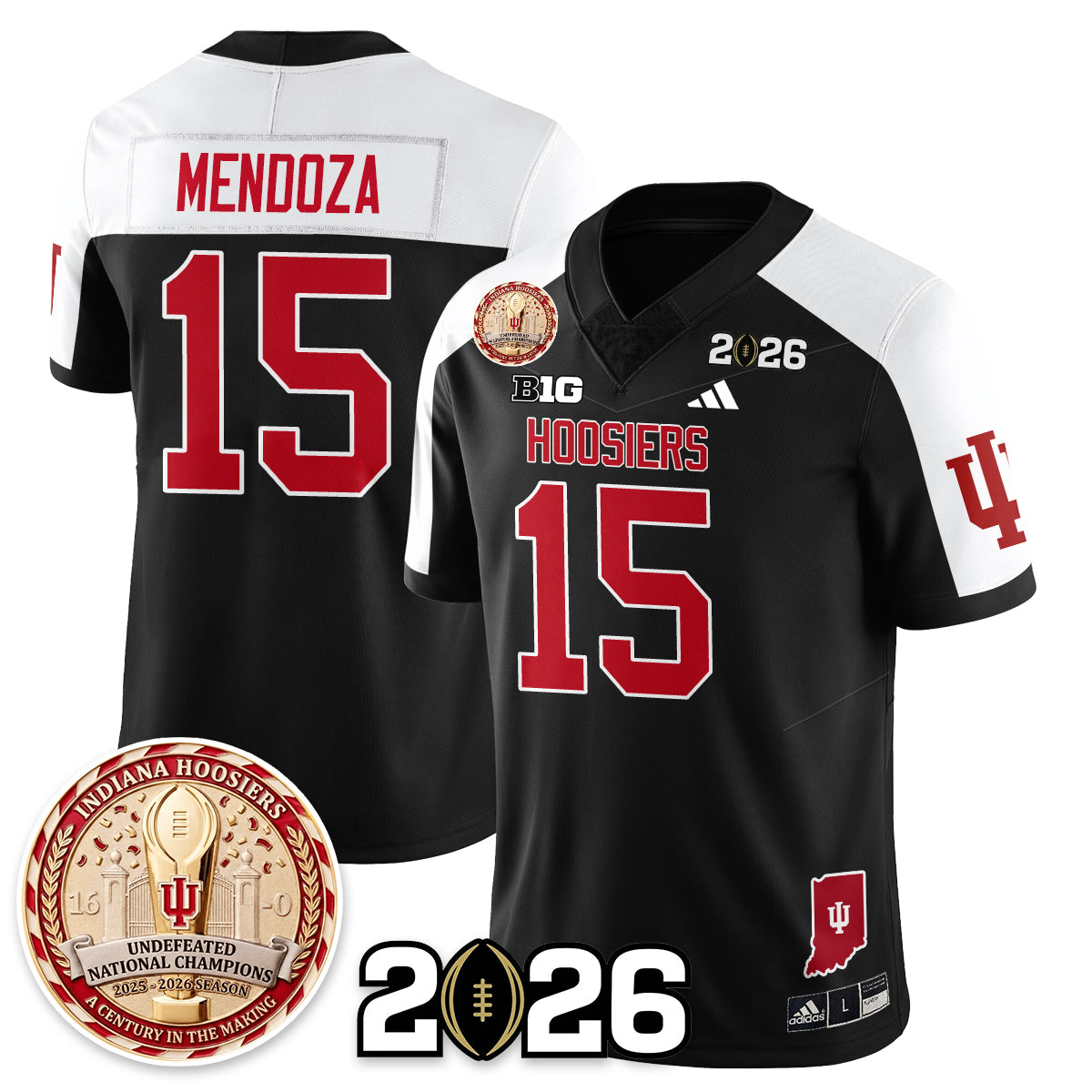 Indiana Hoosiers Vapor Limited Football Jersey V4 - 2025 National Champions - All Stitched