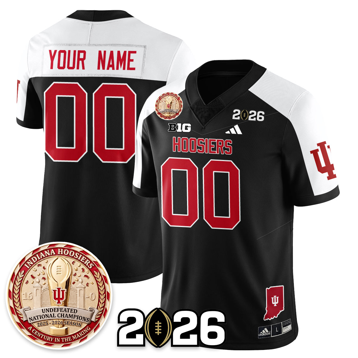 Indiana Hoosiers Vapor Limited Football Custom Jersey V4 - 2025 National Champions - All Stitched