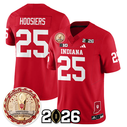 Indiana Hoosiers Vapor Limited Football Jersey V4 - 2025 National Champions - All Stitched