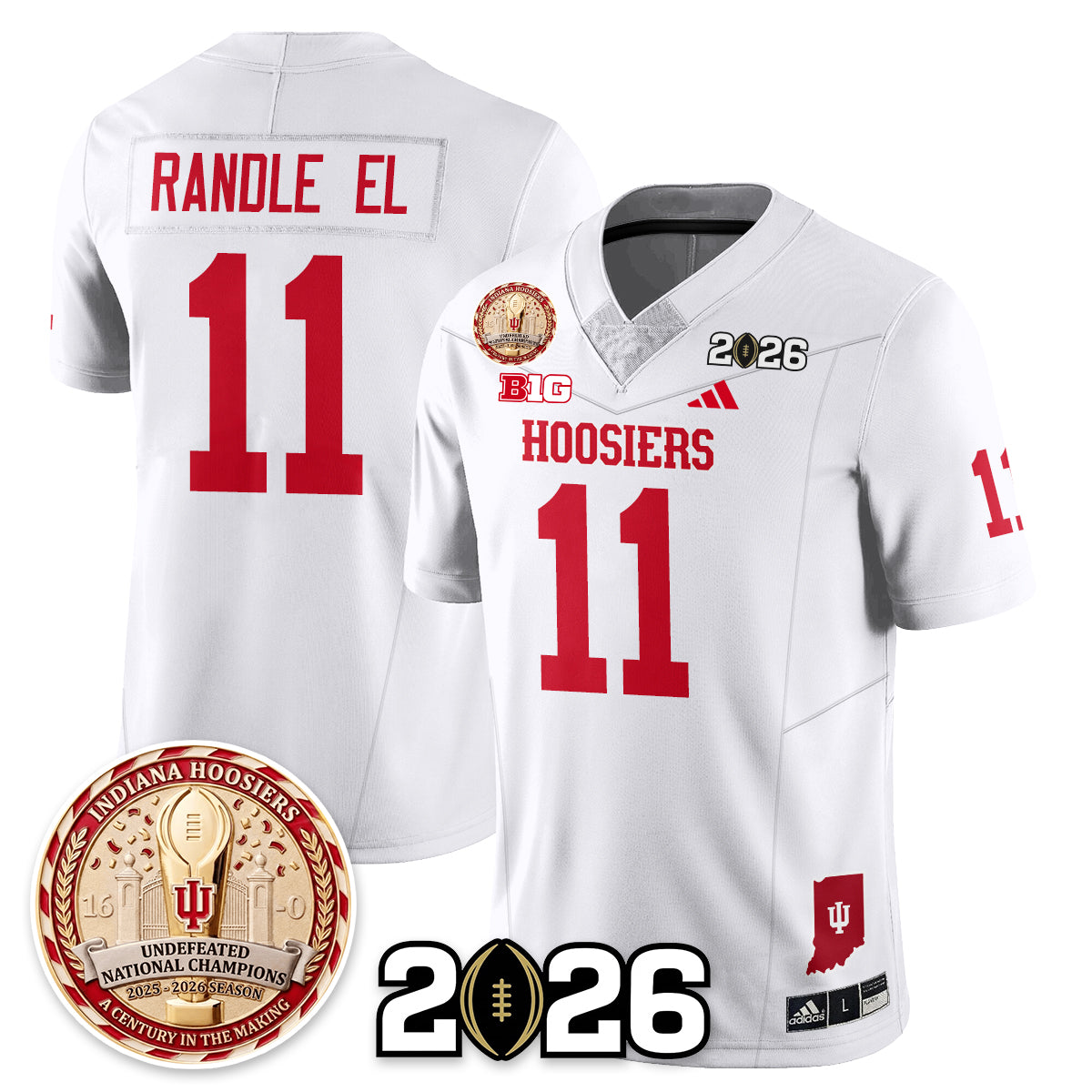 Indiana Hoosiers Vapor Limited Football Jersey V4 - 2025 National Champions - All Stitched