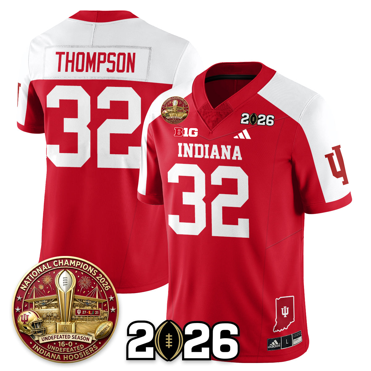 Indiana Hoosiers Vapor Limited Football Jersey V5 - 2025 National Champions - All Stitched