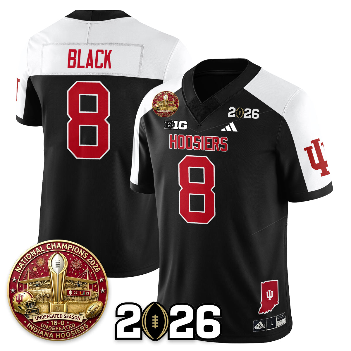 Indiana Hoosiers Vapor Limited Football Jersey V5 - 2025 National Champions - All Stitched