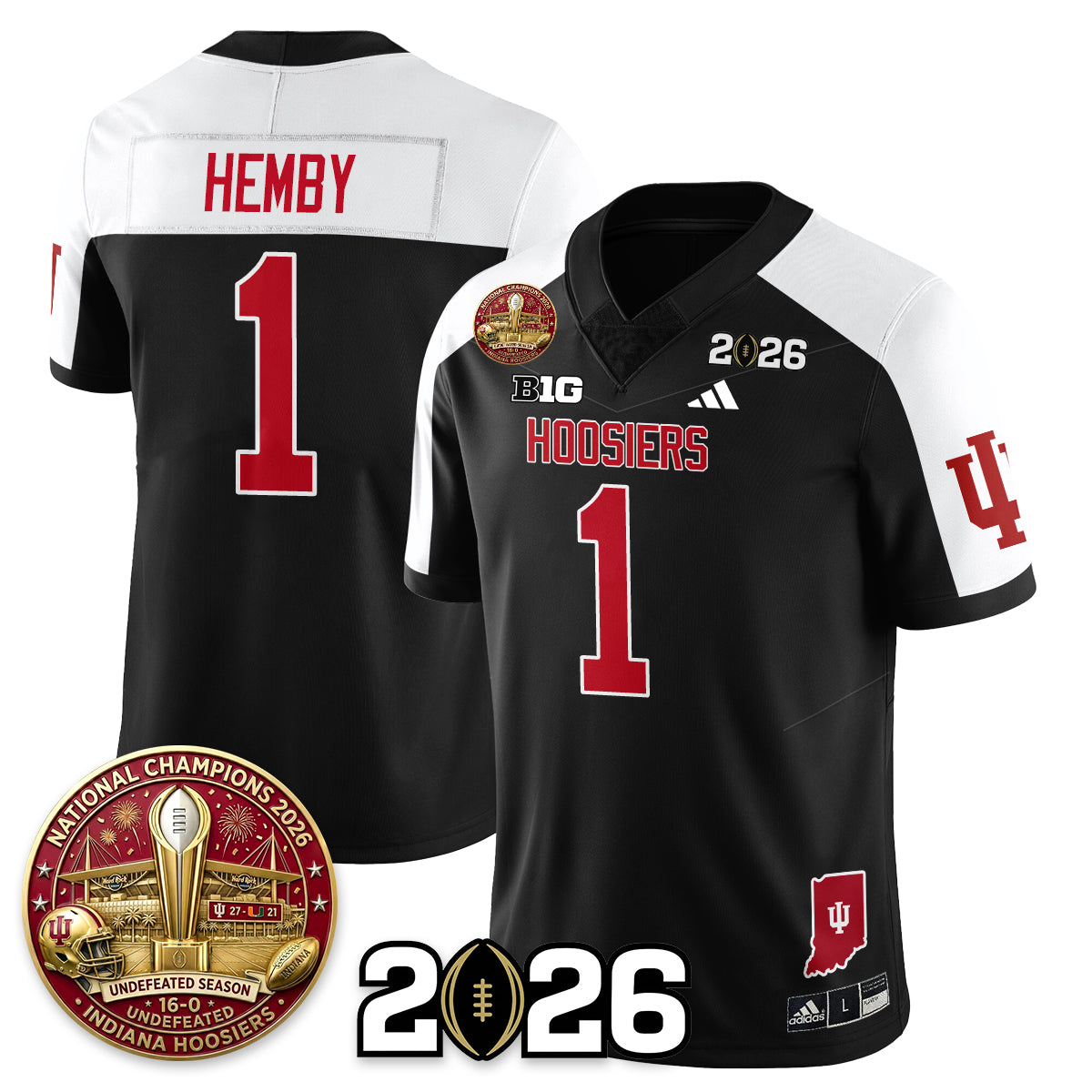 Indiana Hoosiers Vapor Limited Football Jersey V5 - 2025 National Champions - All Stitched