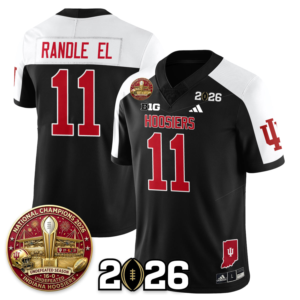 Indiana Hoosiers Vapor Limited Football Jersey V5 - 2025 National Champions - All Stitched