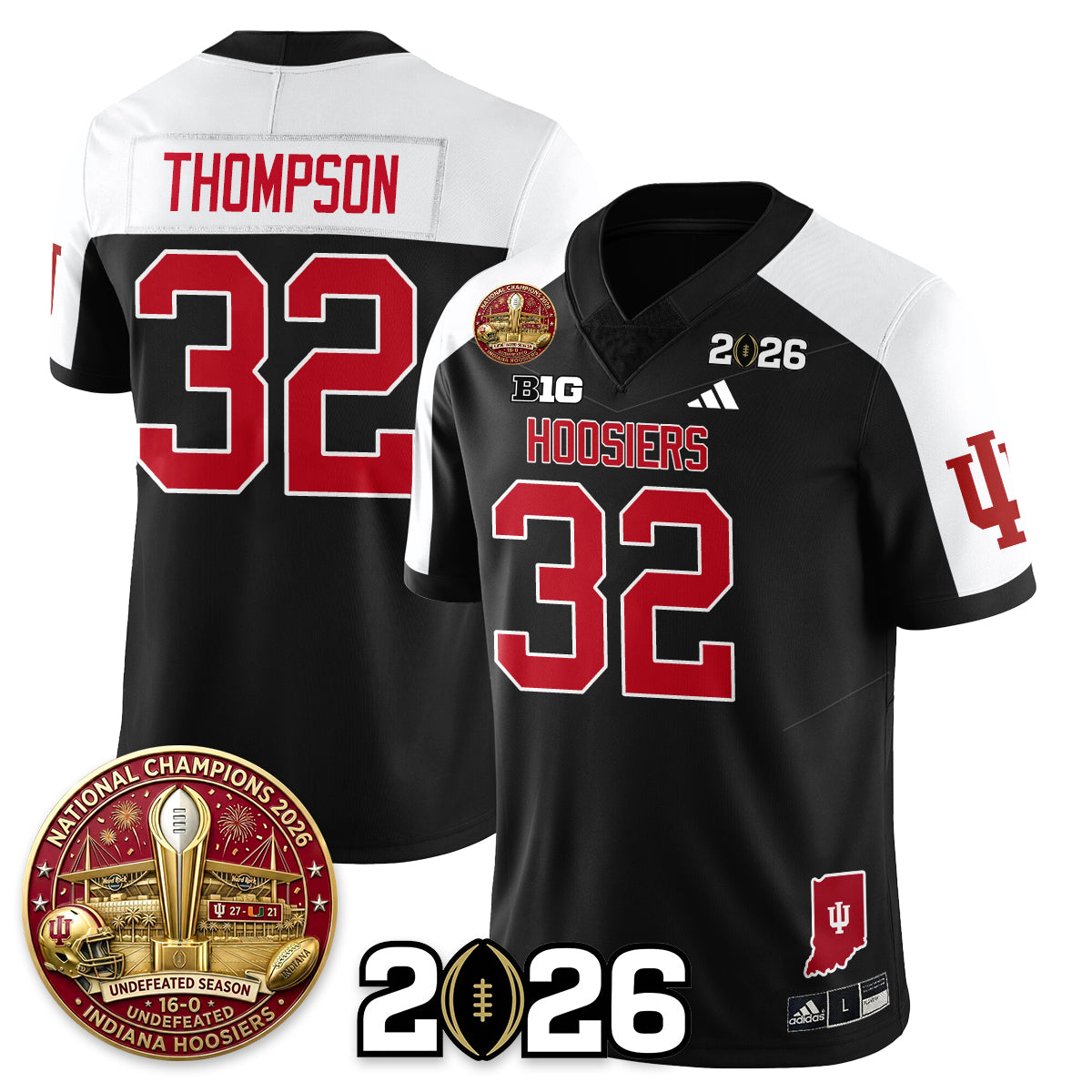 Indiana Hoosiers Vapor Limited Football Jersey V5 - 2025 National Champions - All Stitched