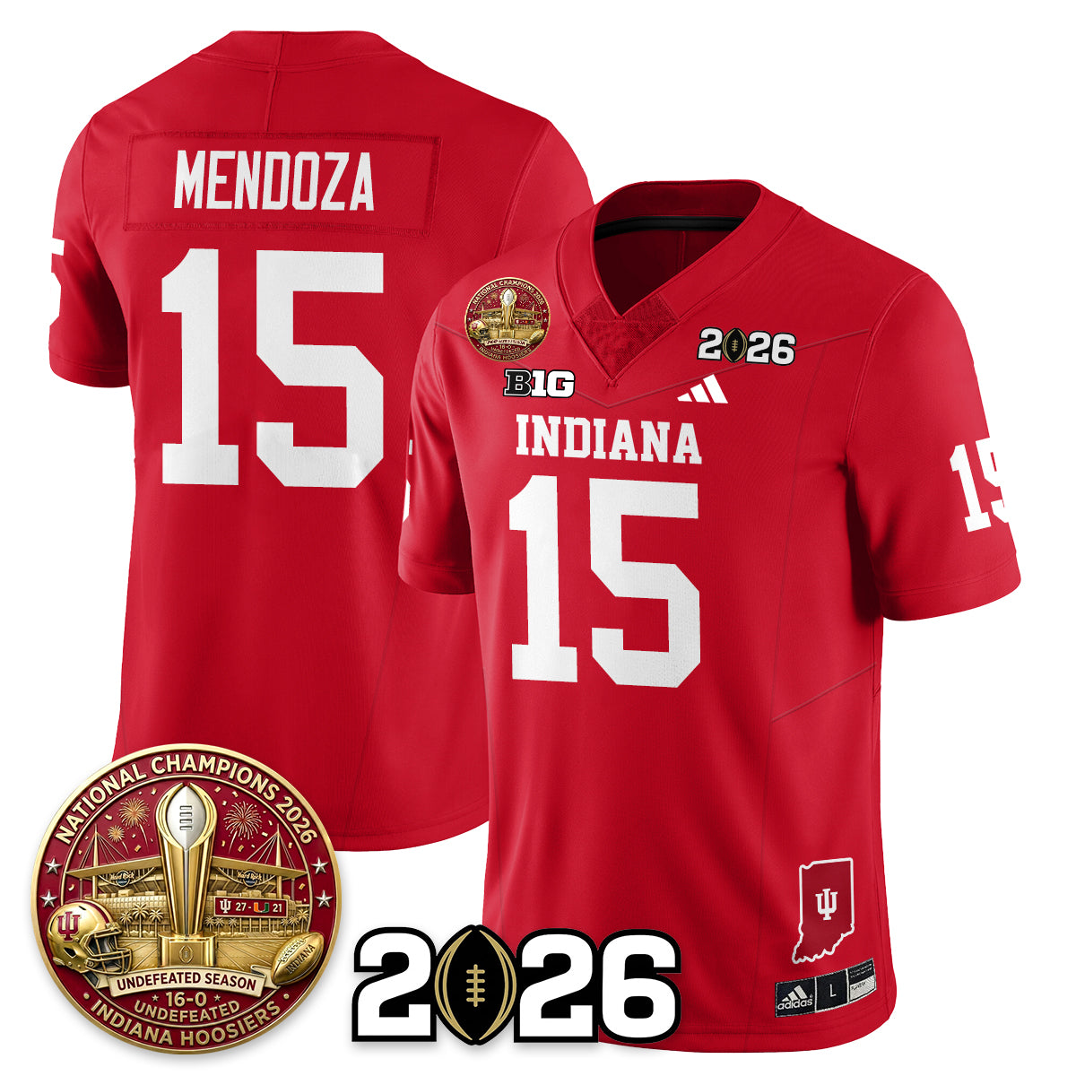 Indiana Hoosiers Vapor Limited Football Jersey V5 - 2025 National Champions - All Stitched
