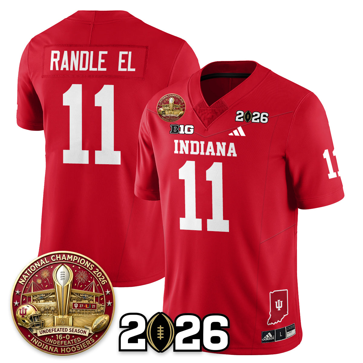 Indiana Hoosiers Vapor Limited Football Jersey V5 - 2025 National Champions - All Stitched