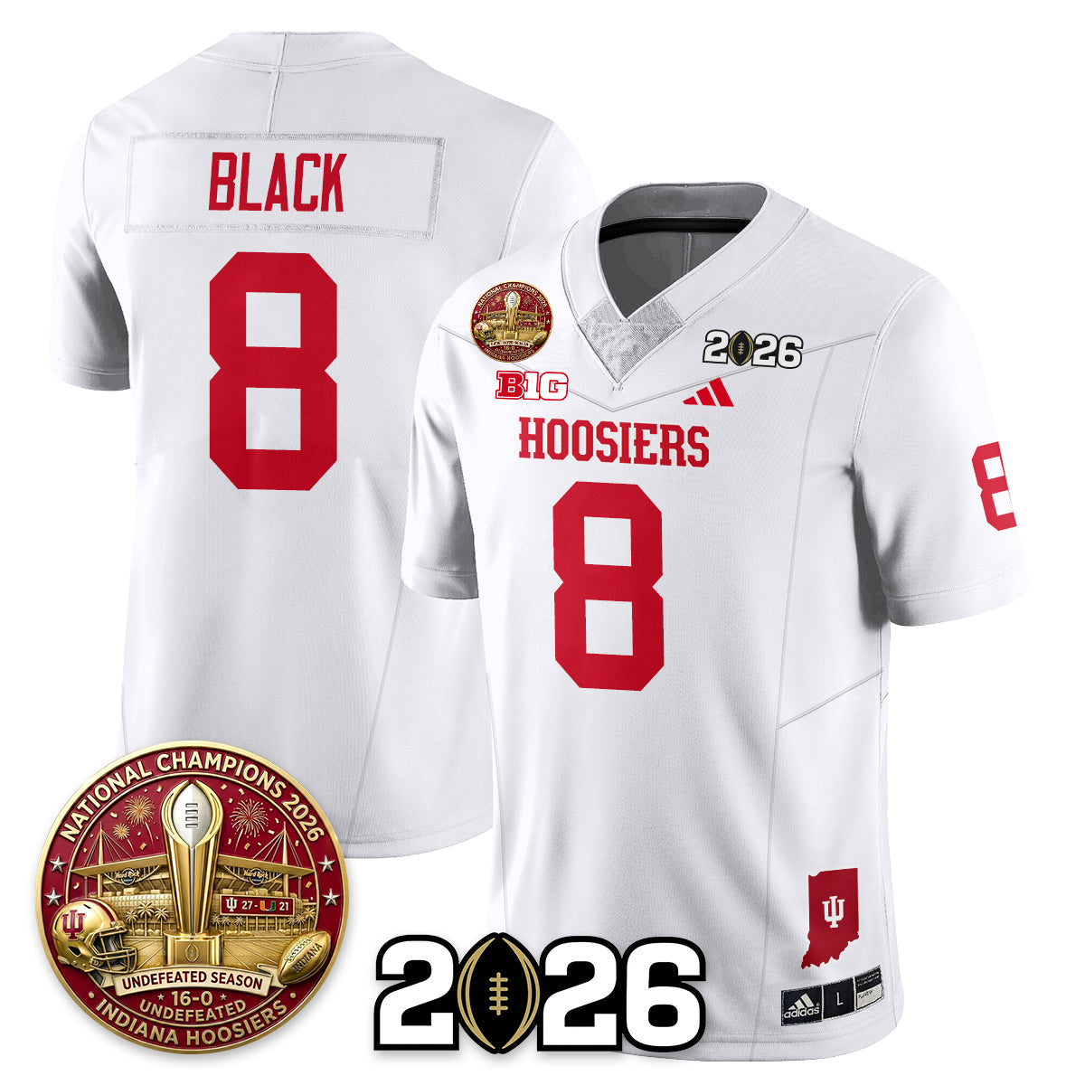 Indiana Hoosiers Vapor Limited Football Jersey V5 - 2025 National Champions - All Stitched