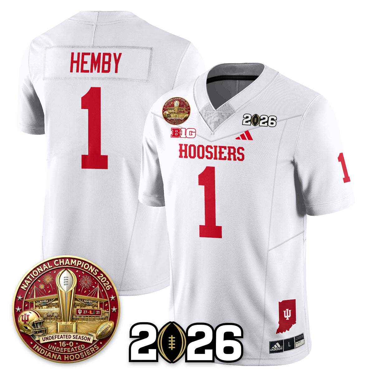 Indiana Hoosiers Vapor Limited Football Jersey V5 - 2025 National Champions - All Stitched