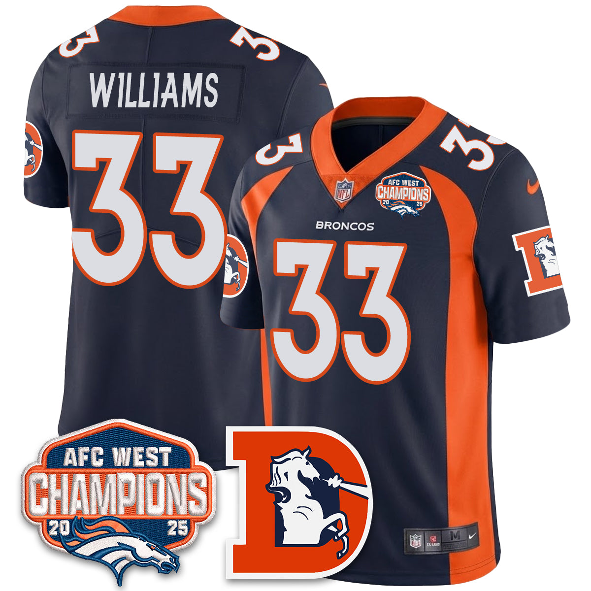 DEN Mitchell & Ness Vapor Limited Jersey - All Stitched