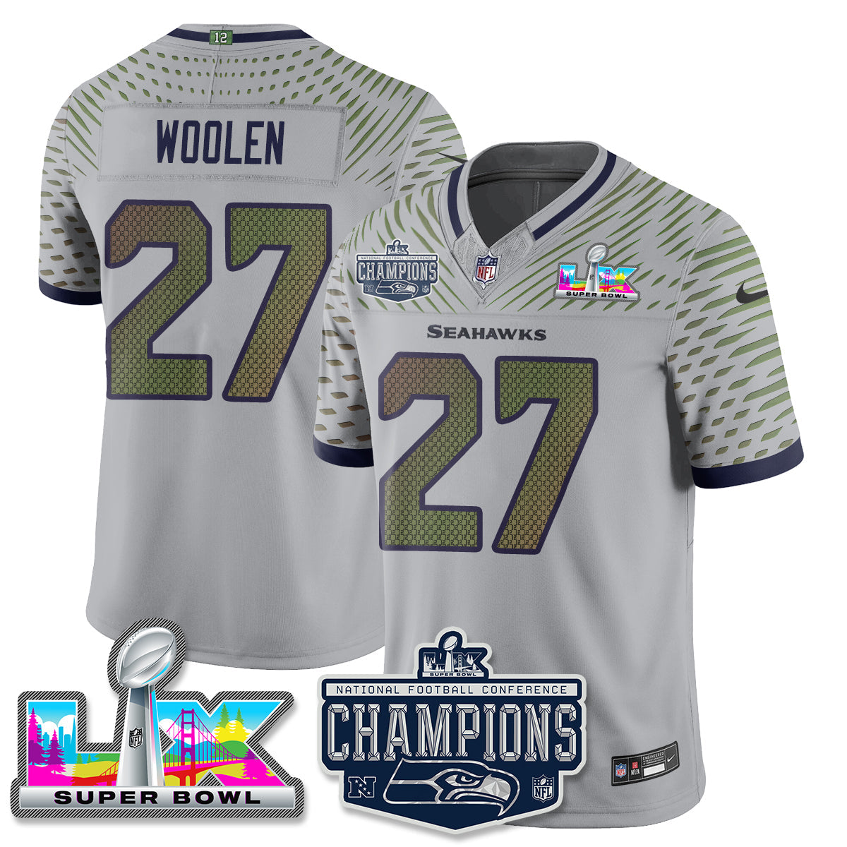 SEA 2025 NFC Champions Vapor Limited Jersey - All Stitched
