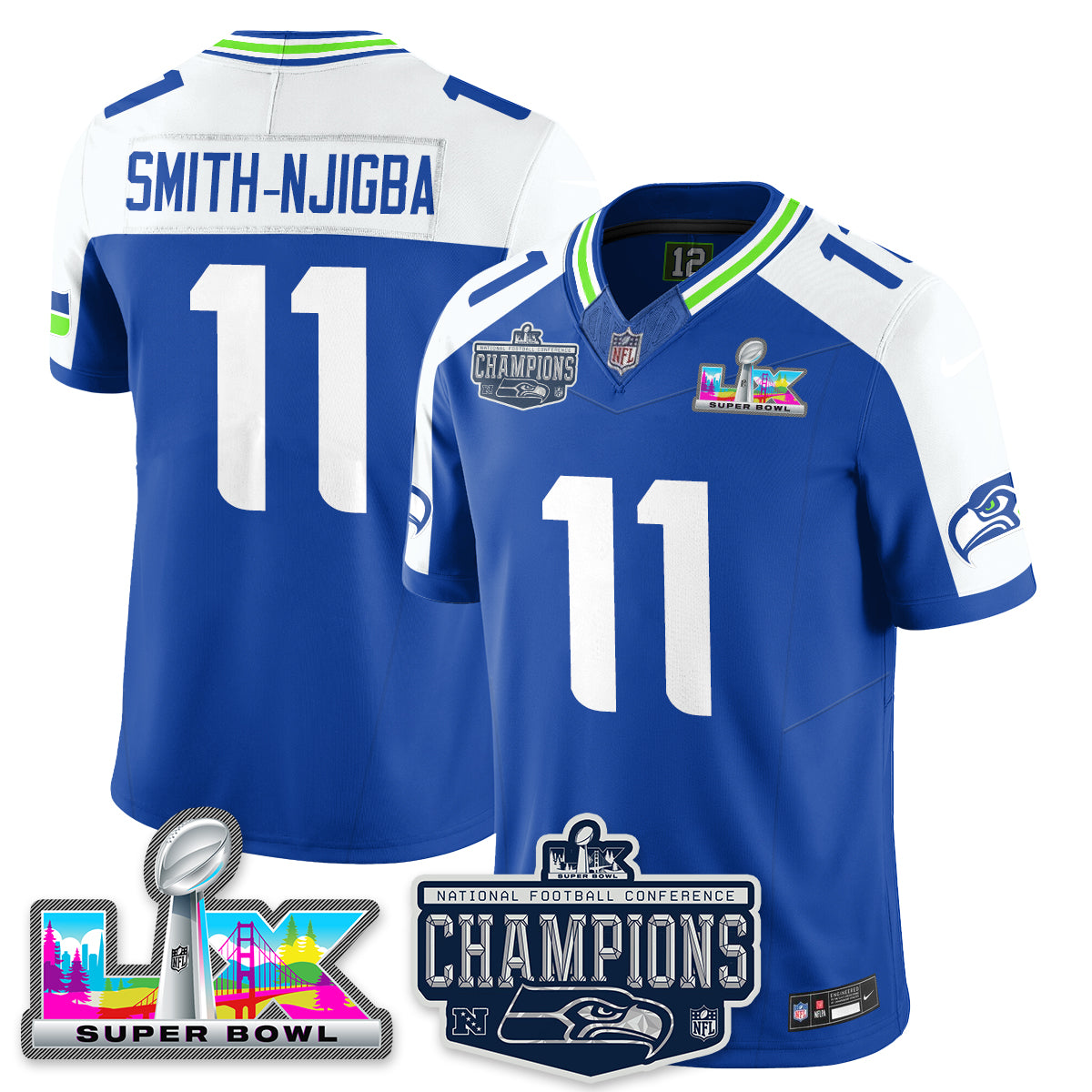 SEA 2025 NFC Champions Vapor Limited Jersey - All Stitched