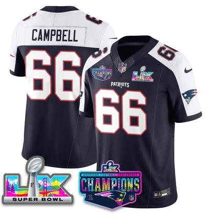 Women's NE 2025 Vapor Jersey - AFC Champions Limited Patch - All Stitched