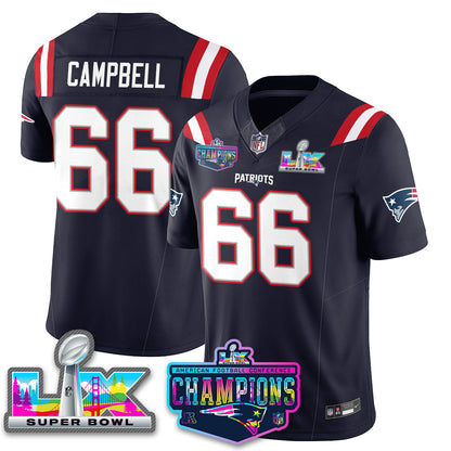 Women's NE 2025 Vapor Jersey - AFC Champions Limited Patch - All Stitched