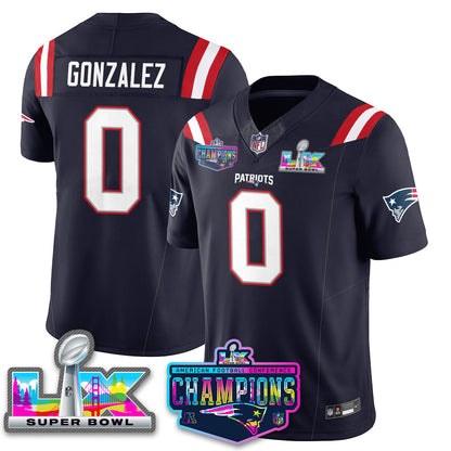 Women's NE 2025 Vapor Jersey - AFC Champions Limited Patch - All Stitched