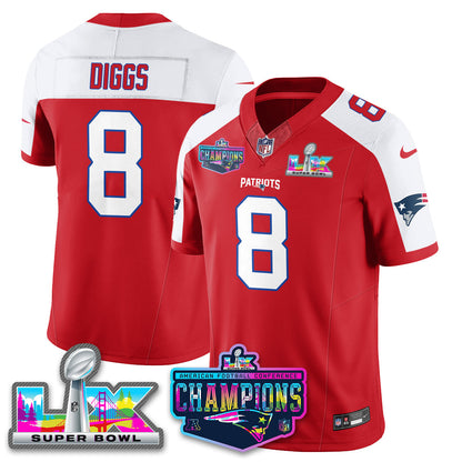Women's NE 2025 Vapor Jersey - AFC Champions Limited Patch - All Stitched