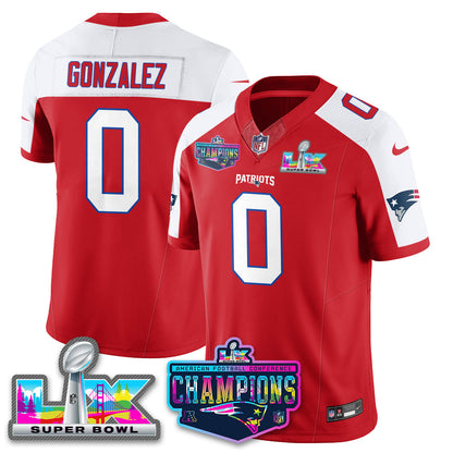 Women's NE 2025 Vapor Jersey - AFC Champions Limited Patch - All Stitched