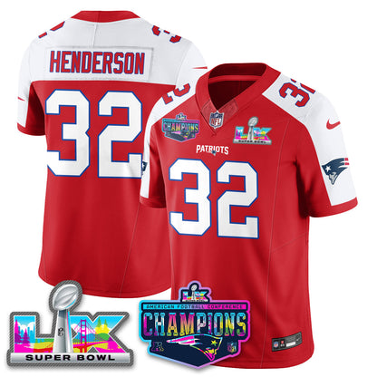 NE 2025 Vapor Jersey - AFC Champions Limited Patch - All Stitched