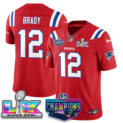 Women's NE 2025 Vapor Jersey - AFC Champions Limited Patch - All Stitched