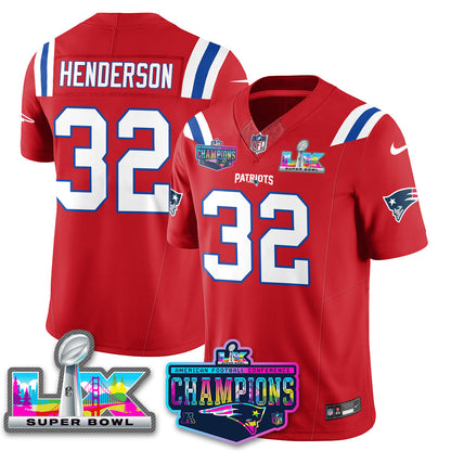 Women's NE 2025 Vapor Jersey - AFC Champions Limited Patch - All Stitched