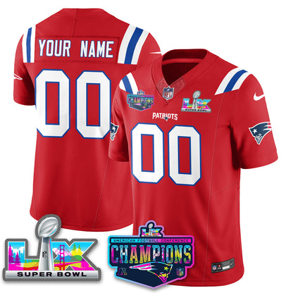Custom NE 2025 Vapor Jersey - AFC Champions Limited Patch - All Stitched