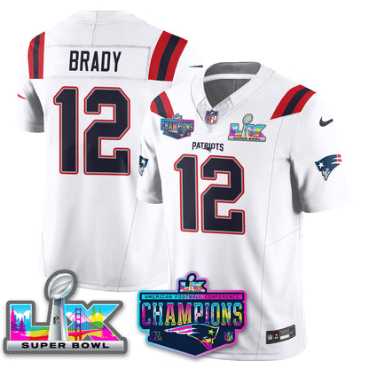 Women's NE 2025 Vapor Jersey - AFC Champions Limited Patch - All Stitched