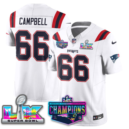 NE 2025 Vapor Jersey - AFC Champions Limited Patch - All Stitched