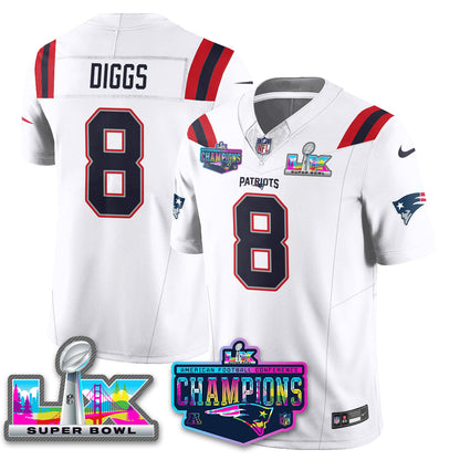 Women's NE 2025 Vapor Jersey - AFC Champions Limited Patch - All Stitched