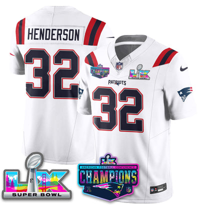 Women's NE 2025 Vapor Jersey - AFC Champions Limited Patch - All Stitched
