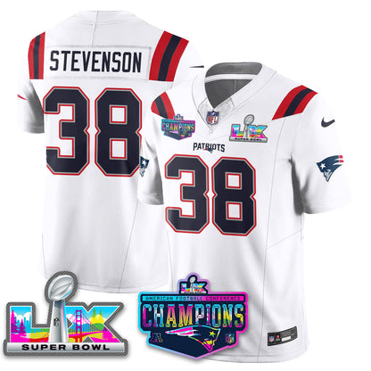 Women's NE 2025 Vapor Jersey - AFC Champions Limited Patch - All Stitched