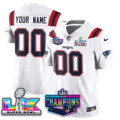 Custom NE 2025 Vapor Jersey - AFC Champions Limited Patch - All Stitched