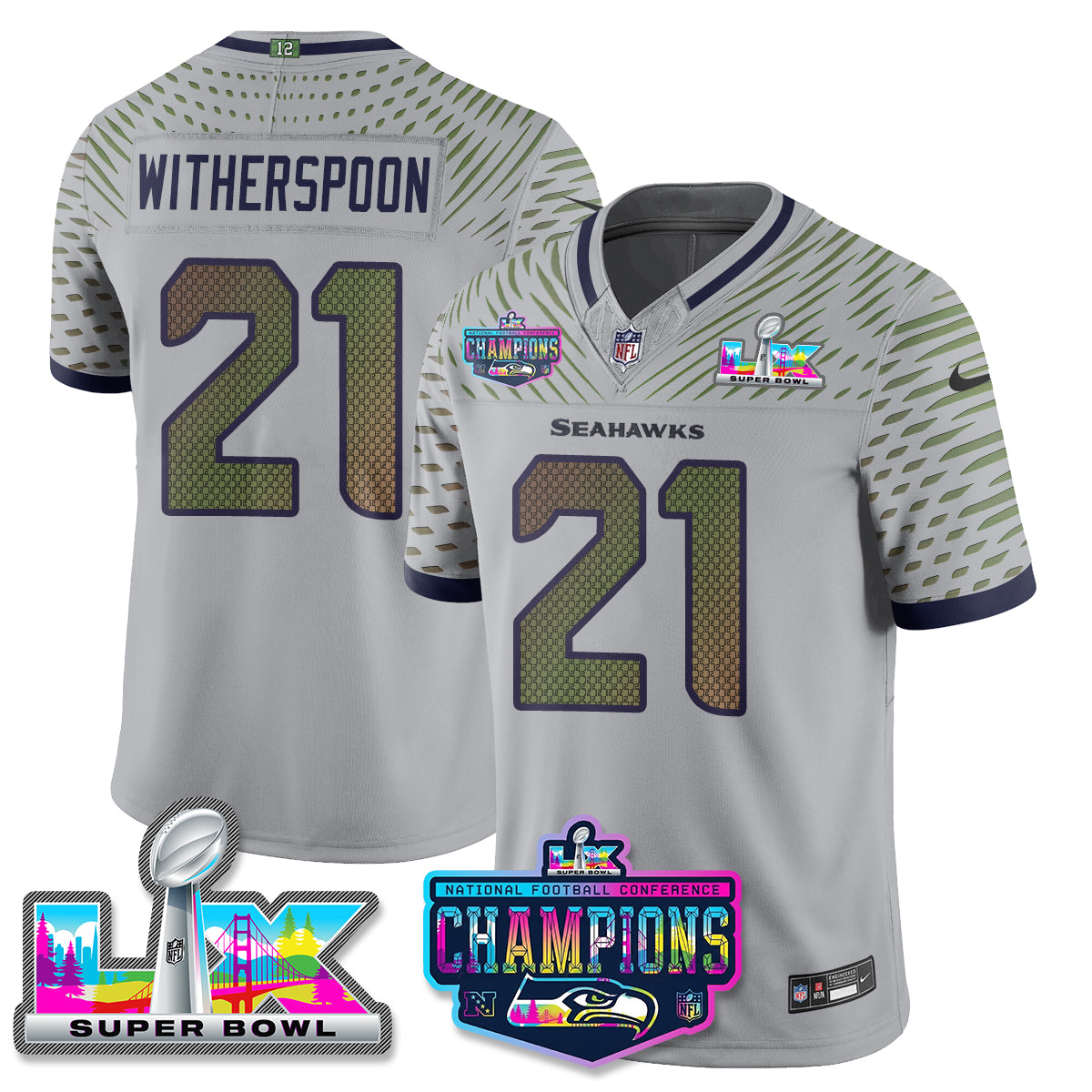 Women's SEA 2025 Vapor Limited Jersey - NFC Champions Limited Patch - All Stitched